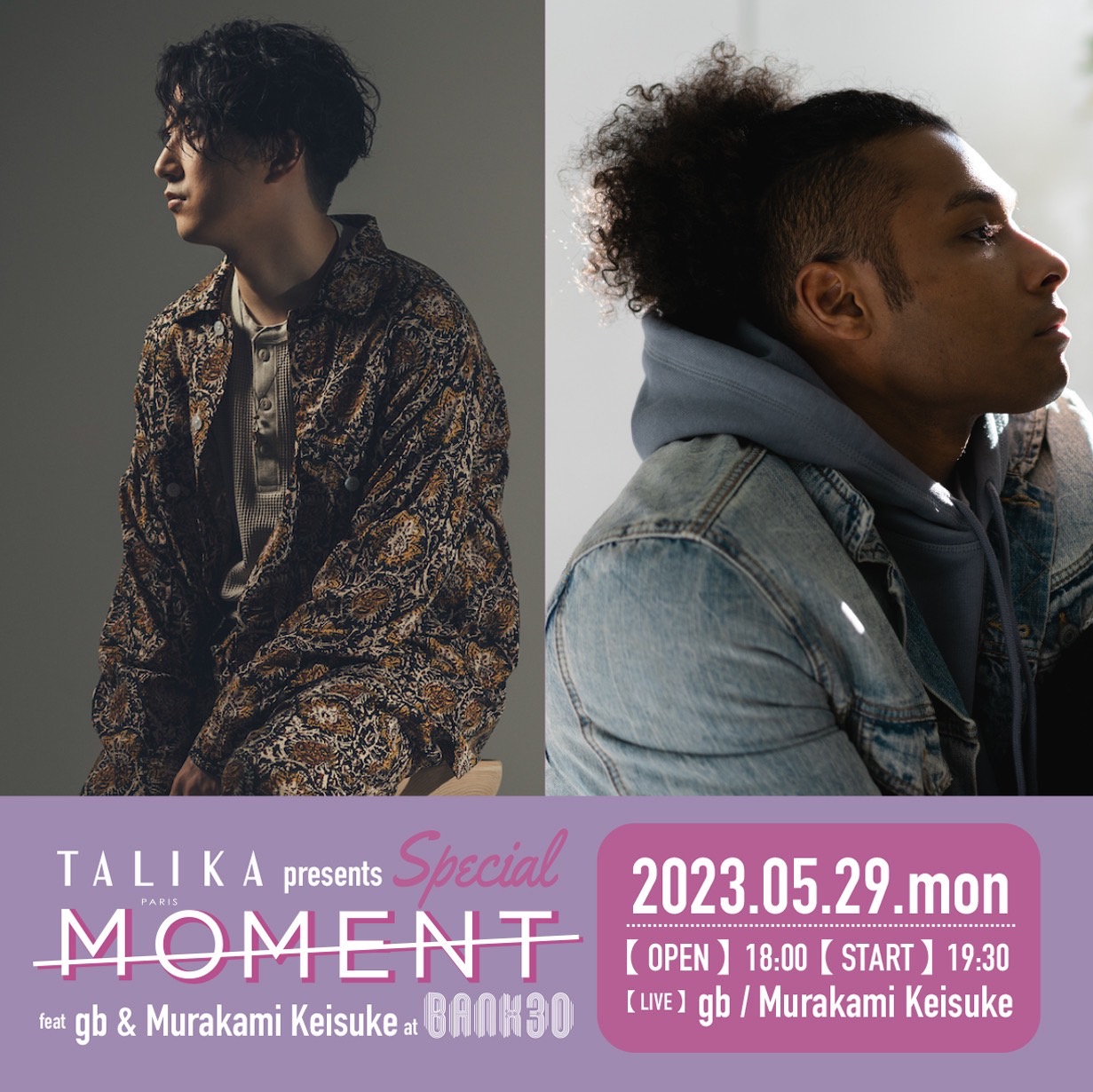 TALIKA JAPON presents MOMENT Special feat. gb & Murakami Keisuke